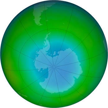 Antarctic ozone map for 1987-07